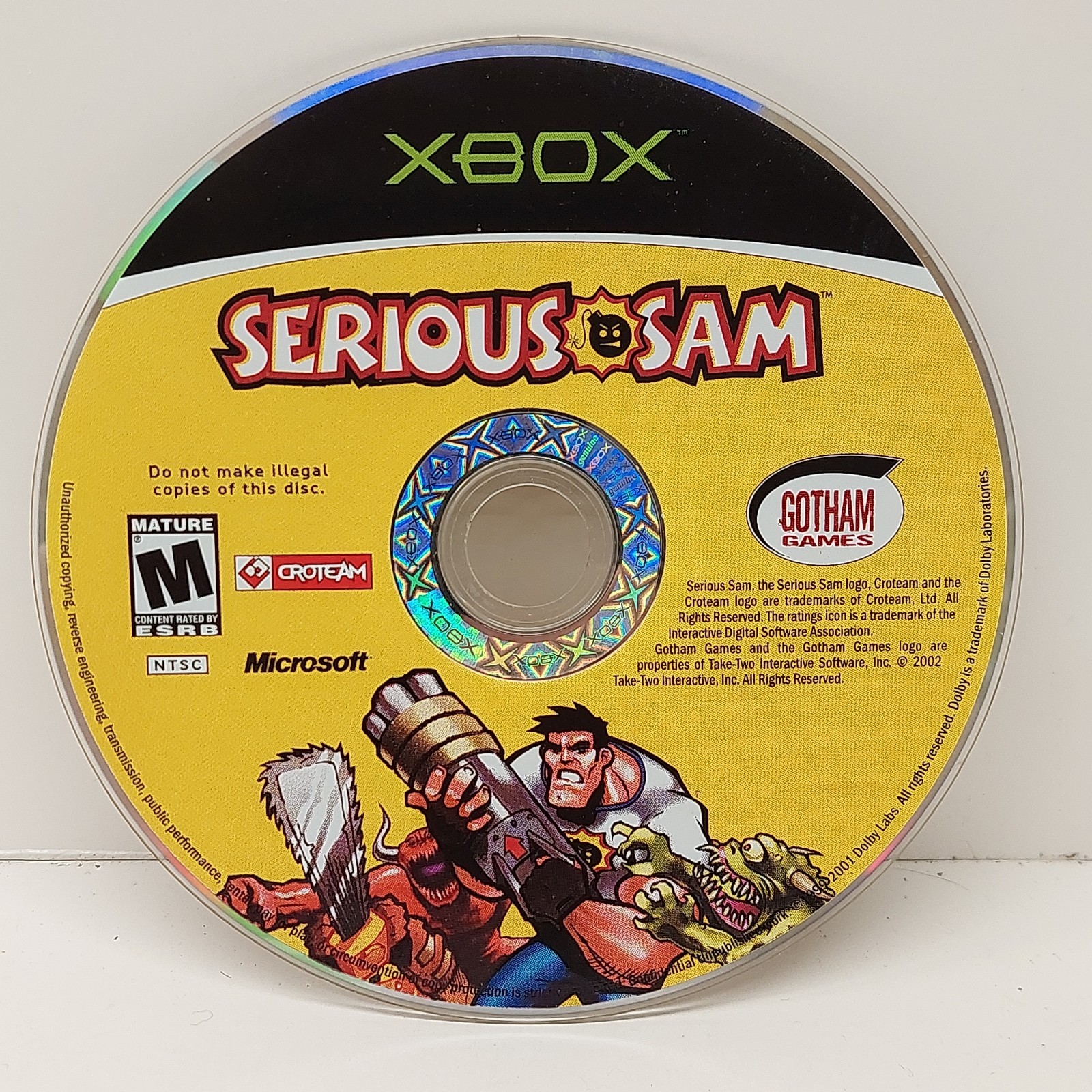Serious Sam (Microsoft Xbox, 2002) Tested DISC ONLY Free Shipping