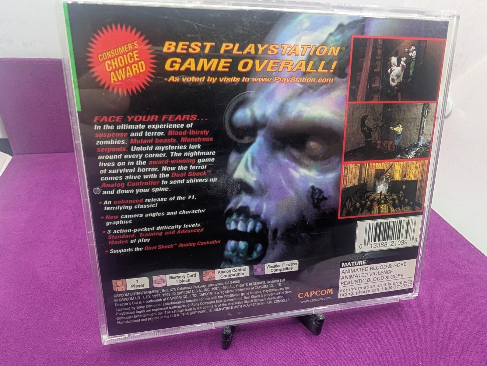 Resident Evil Director’s Cut PS1 PlayStation 1 Complete CIB Greatest Hits