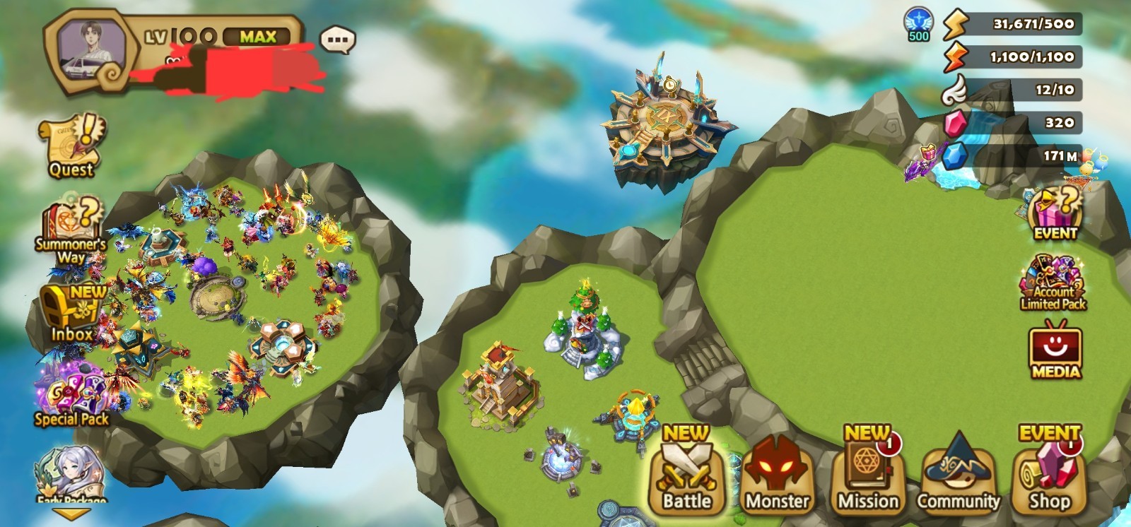 Summoners War [Global] 2LD Oberon, Ella | 2x Kinki, Molly | 10x nat 5