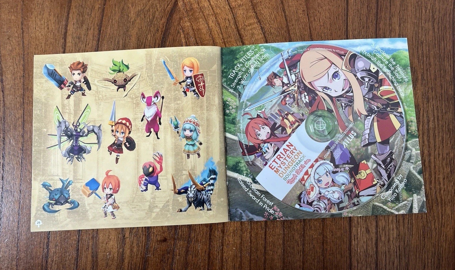 Etrian Mystery Dungeon (Nintendo 3DS, 2015) Special Book & Music CD COMPLETE