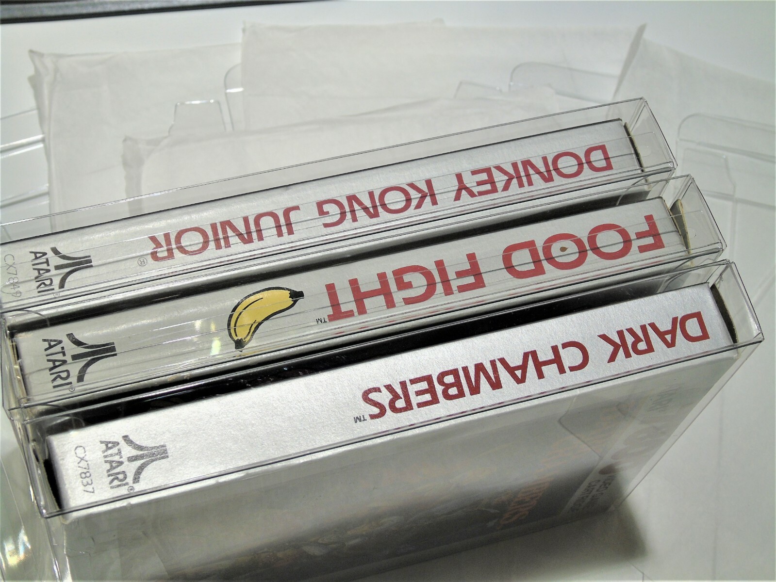 10 Atari 7800 Video Game Clear Case Cases Sleeve Box Protector Protectors CIB