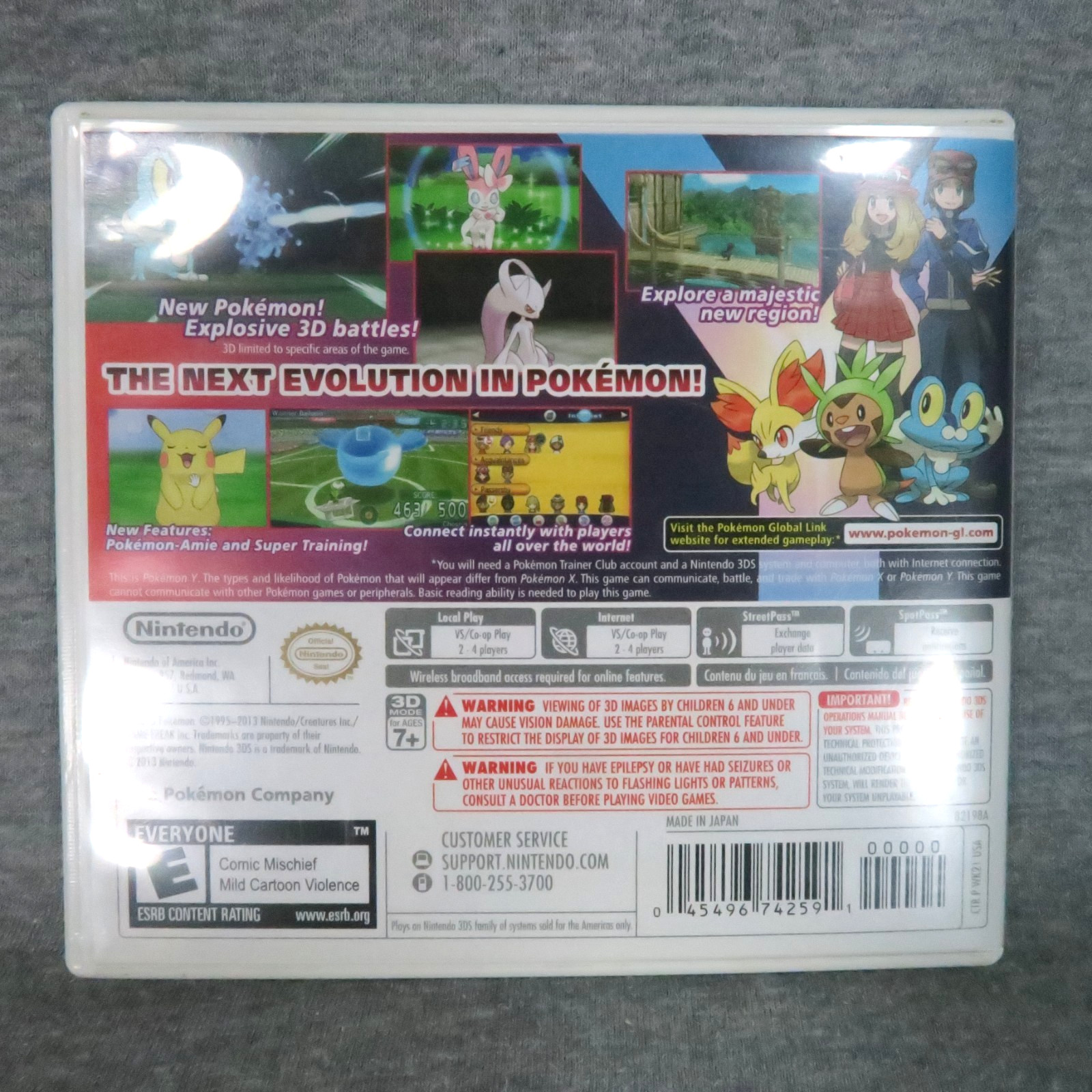 Nintendo 3DS Pokemon Y Game Cartridge and Case (Scizor Variant Case)