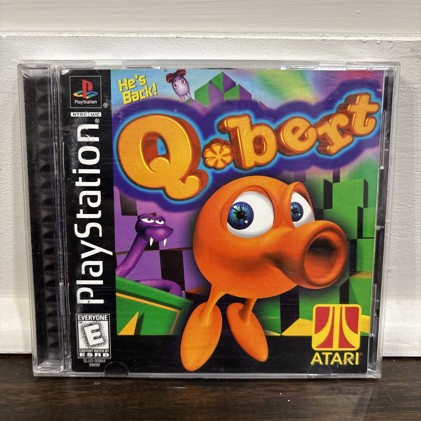 Qbert PS1 (Sony PlayStation 1, 1999) CIB Complete w/ Manual Black Label