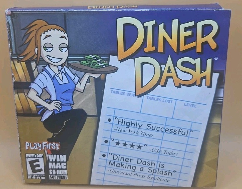 Diner Dash Windows Mac 2004 2005 Playfirst PC-CD ROM
