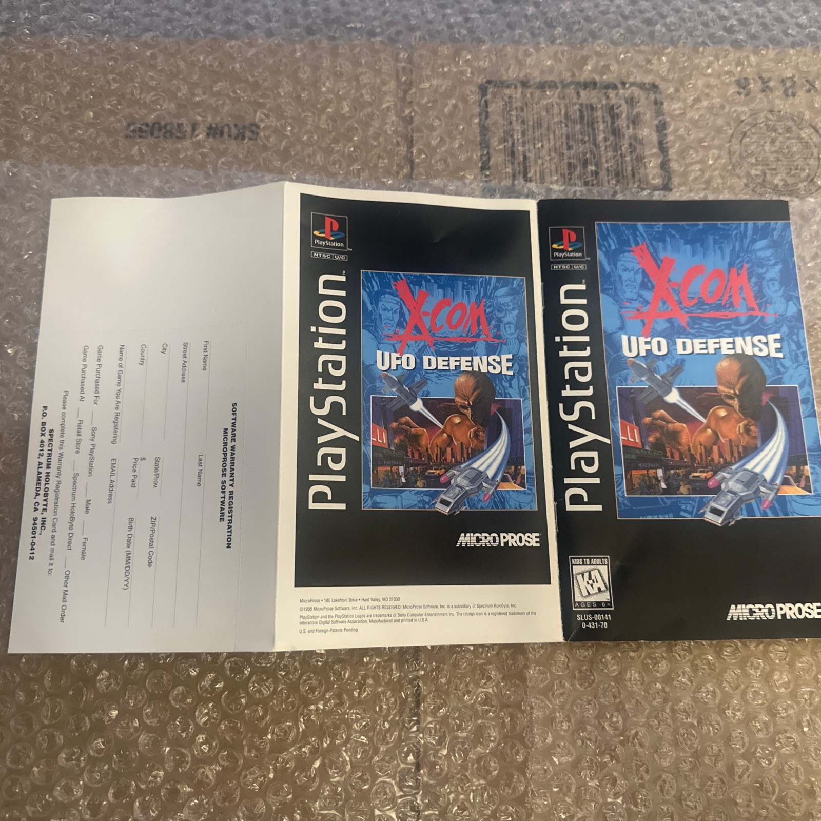 X-COM: UFO Defense PlayStation 1-CIB-w/ Registration Card-VG Cond-Quick Shipping