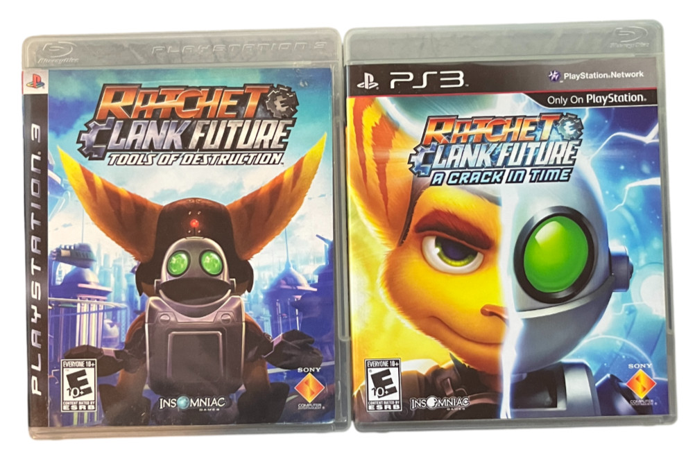 Ratchet and Clank Future PS3 Lot – Tools of Destruction & A Crack in Time Duo