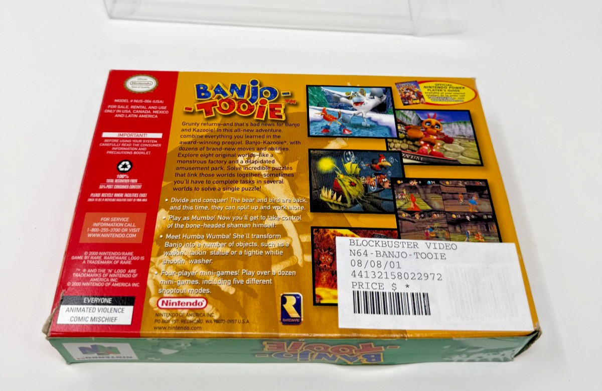 Banjo Tooie Blockbuster N64 Rare CIB