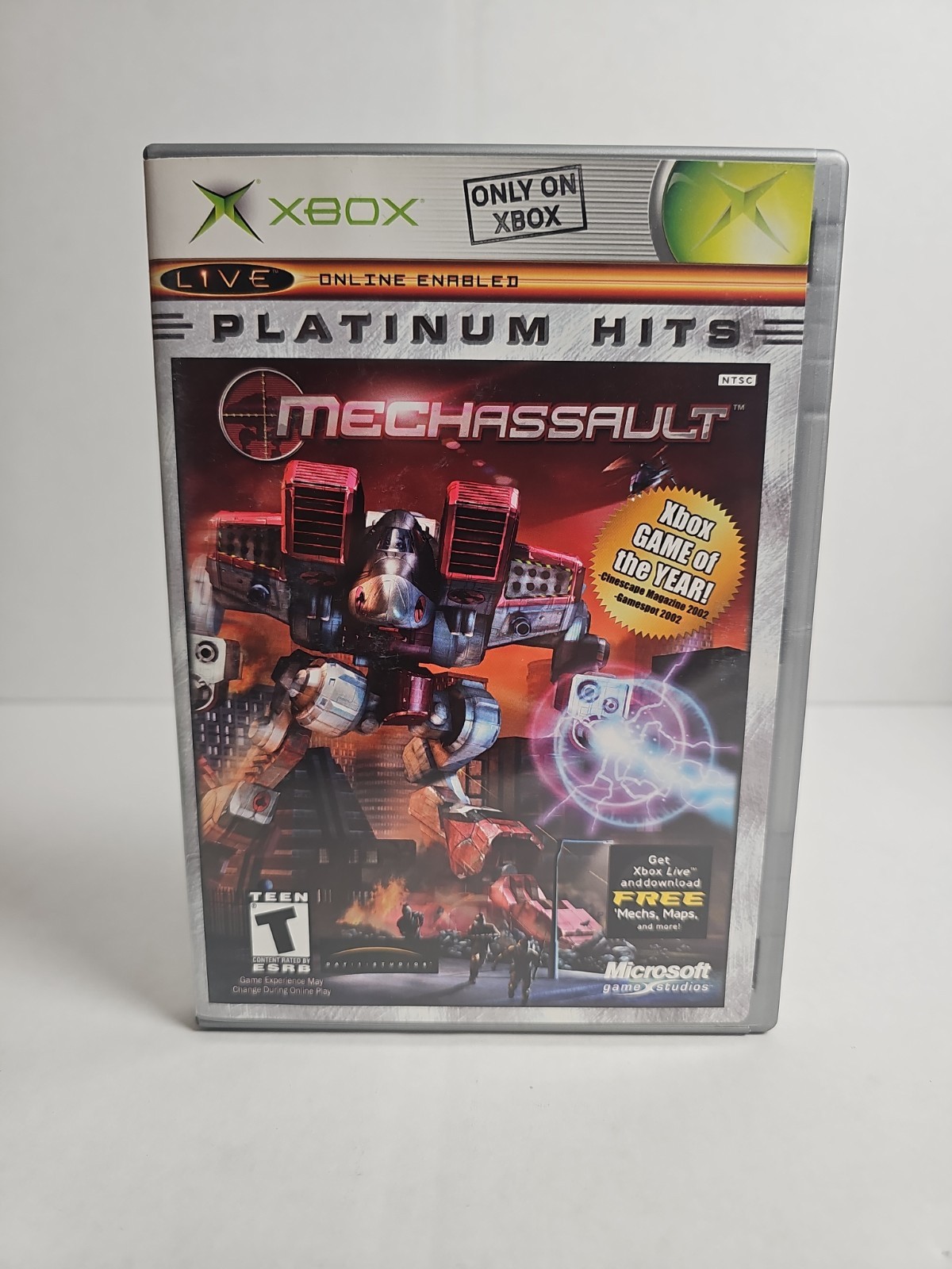 MechAssault (Microsoft Xbox, 2002) Complete w/ Manual – Tested Working Free Ship