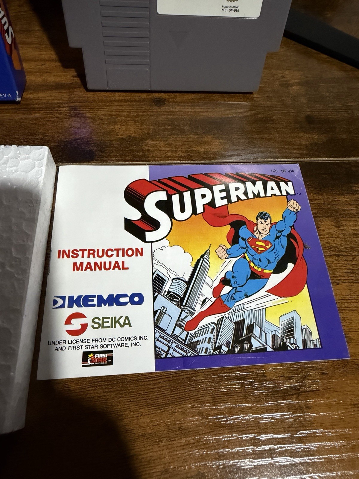 Superman Nintendo Entertainment System, 1988 NES Kemco with Original Box CIB