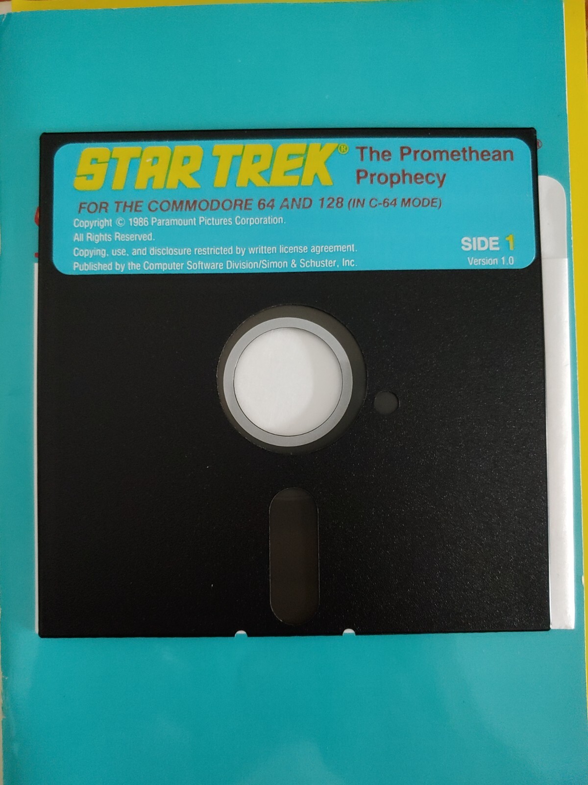 Star Trek – The Promethean Prophecy 1986 – 5.25″ Floppy Book + Discs Complete
