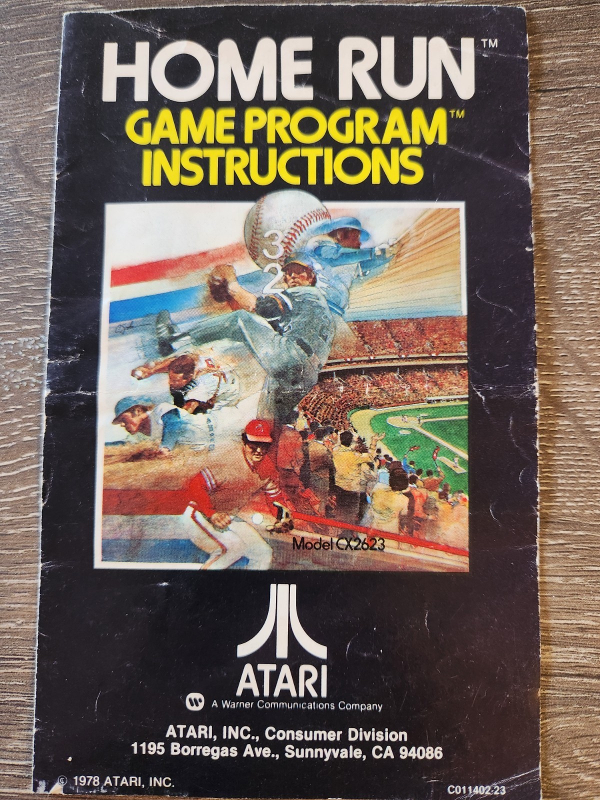 Atari 2600 Game Program 1978 Home Run CX-2623 with Manual – Good Condition