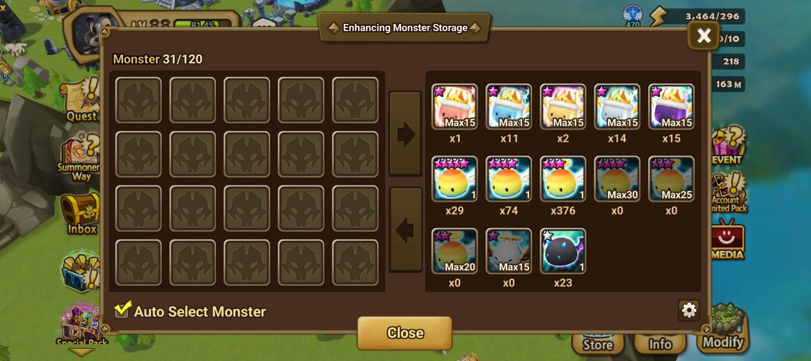 Summoners war Light unicorn + bunch of nat5s, ld4s 1LD5 (check desc)