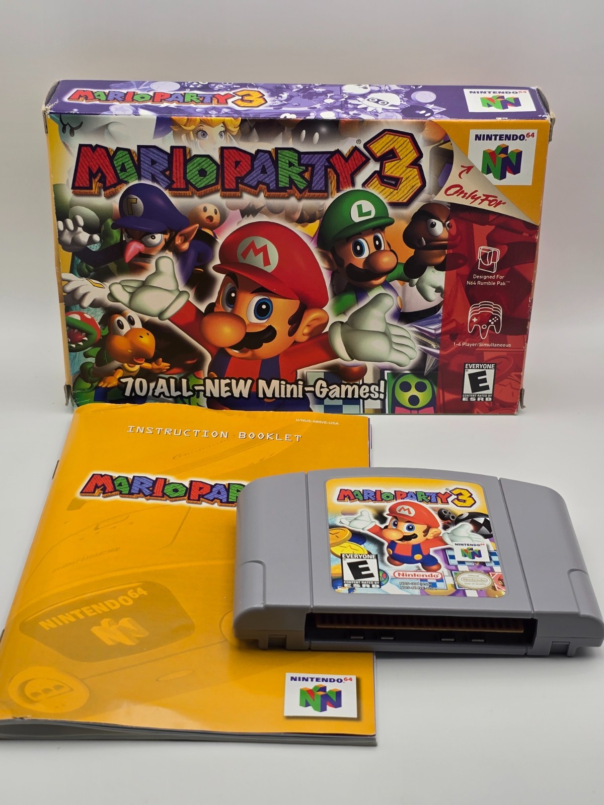 Mario Party 3 (Nintendo 64, 1999) N64 w/Box and Manual Tested