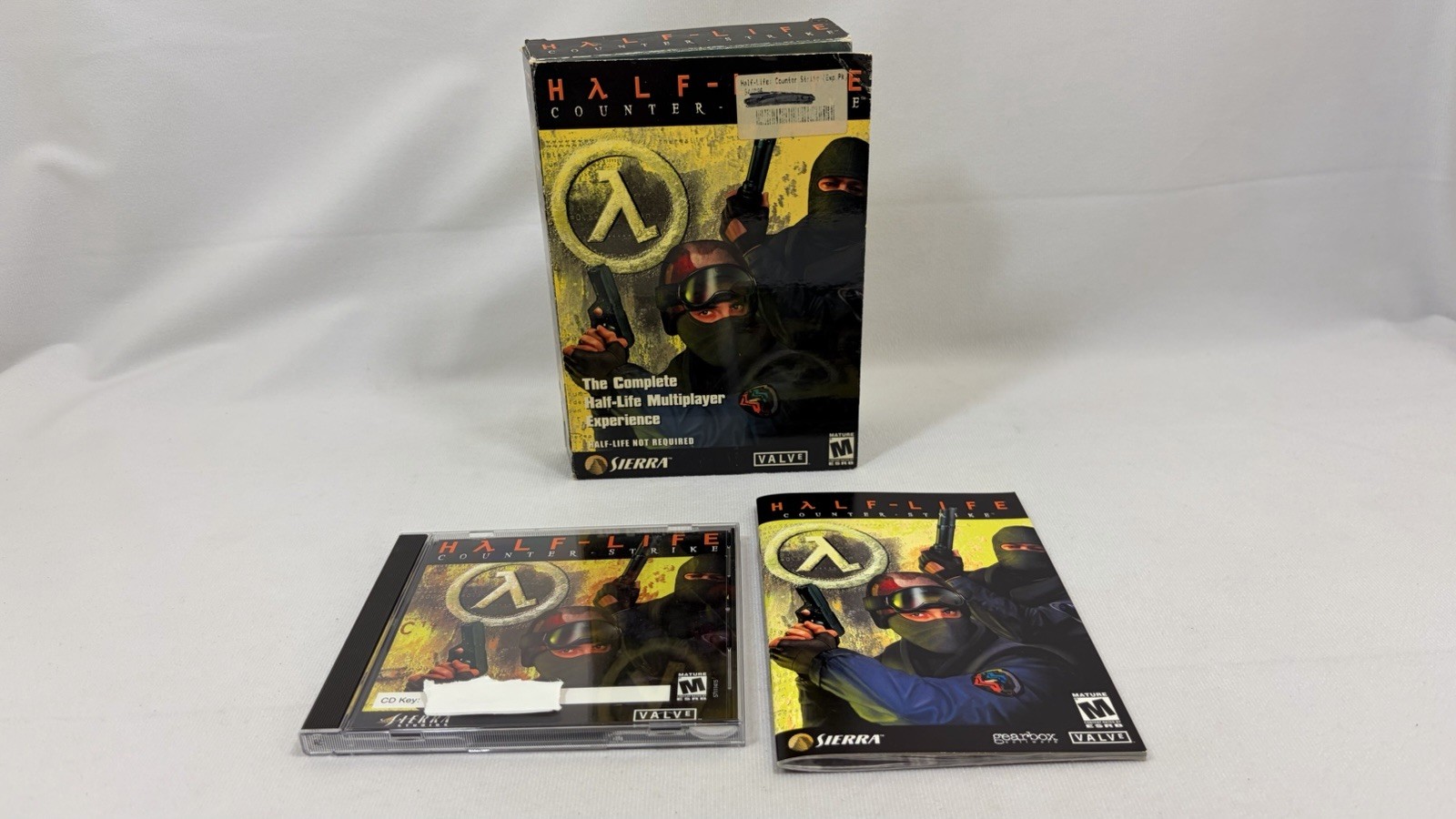 Half-Life Counter Strike 2002 PC Game Disc & Manual Sierra CIB Untested AS-IS