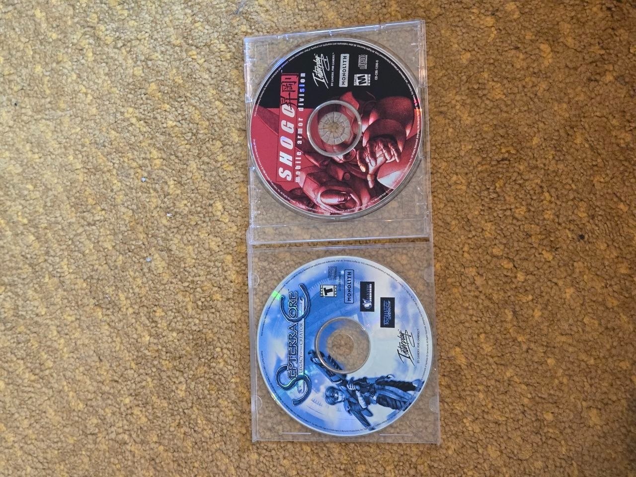 SEPTERRA CORE + SHOGO Mobile Armor Division PC Game CD-ROMs