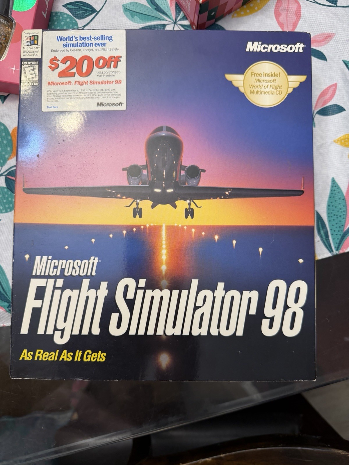 Microsoft Flight Simulator 98 (PC CD ROM 1998) Windows Big Box NEW SEALED