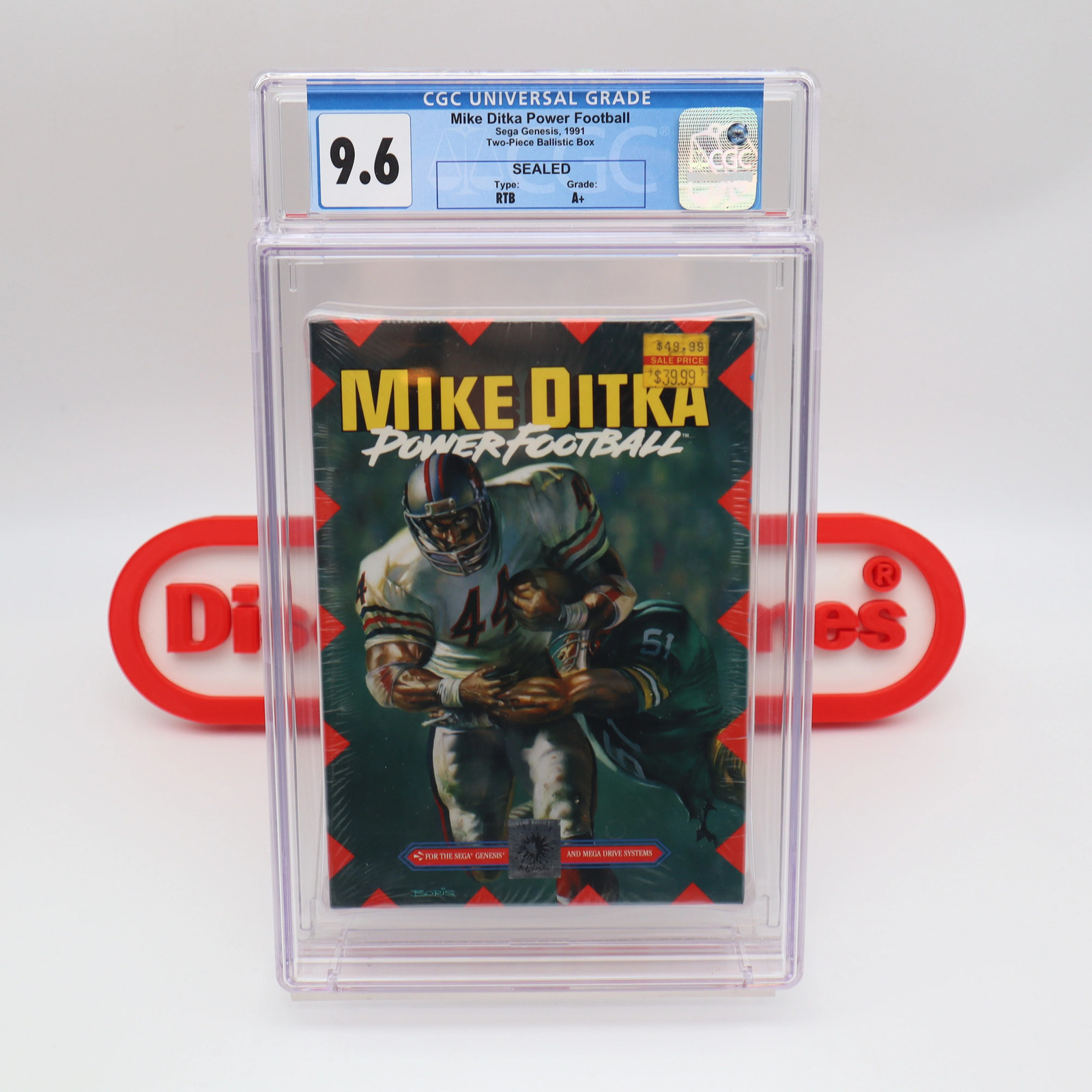 Sega Genesis Chi Bears’ MIKE DITKA POWER FOOTBALL CGC GRADED 9.6 A+ NEW Sealed!