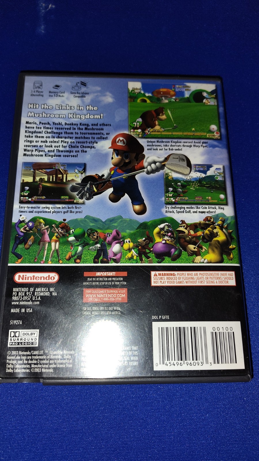 Complete In Box Mario Golf: Toadstool Tour (Nintendo GameCube, 2003) CIB