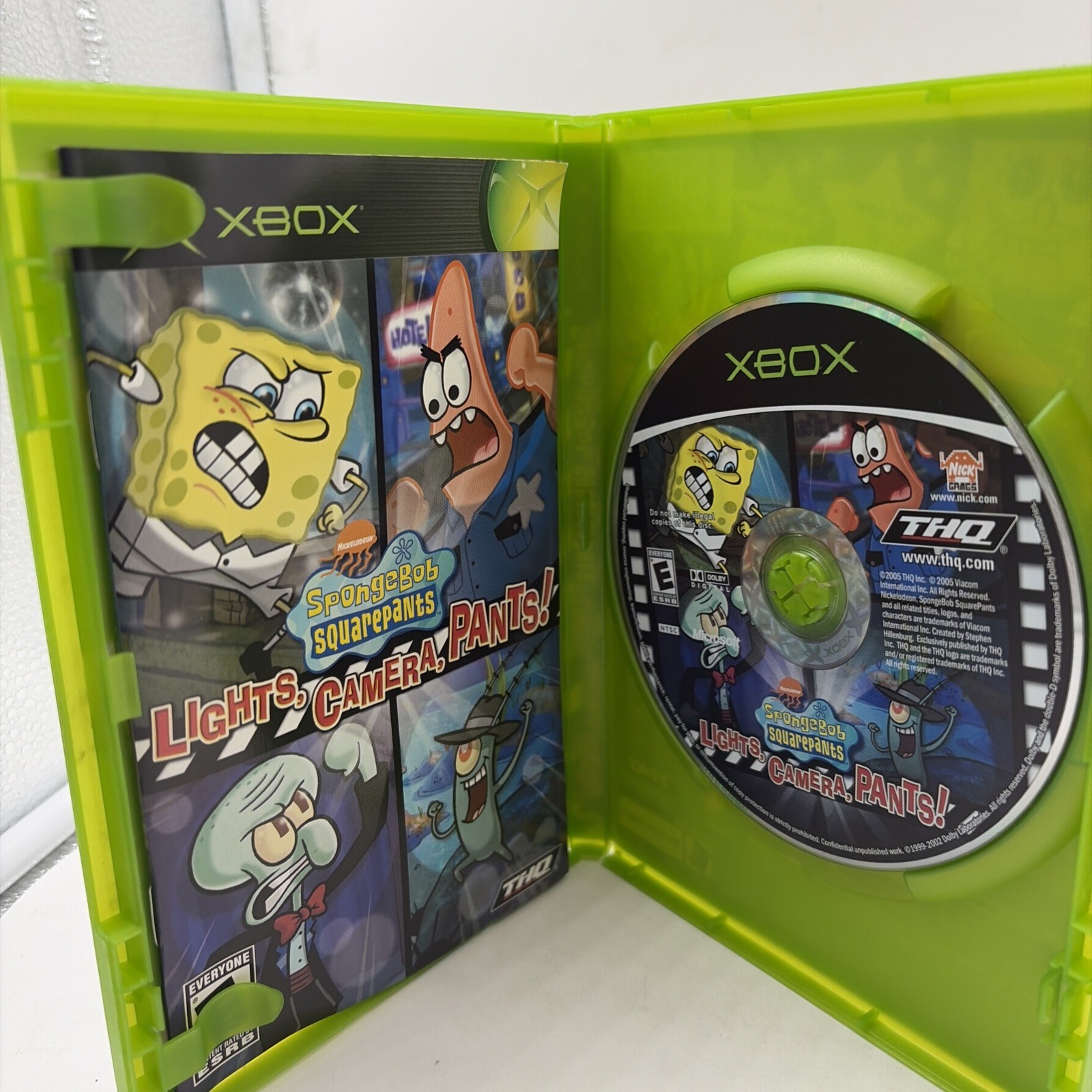 SpongeBob SquarePants Lights Camera Pants (Original Xbox) Complete w/ Manual CIB