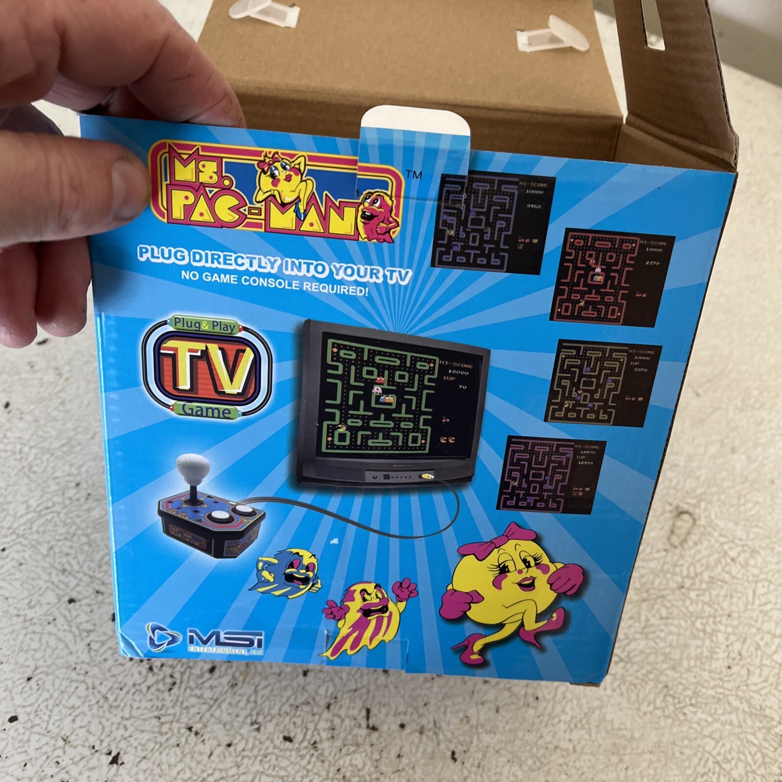 2-MS. PAC MAN PLUG & PLAY CLASSIC ARCADE GAME BY MSI Tested
