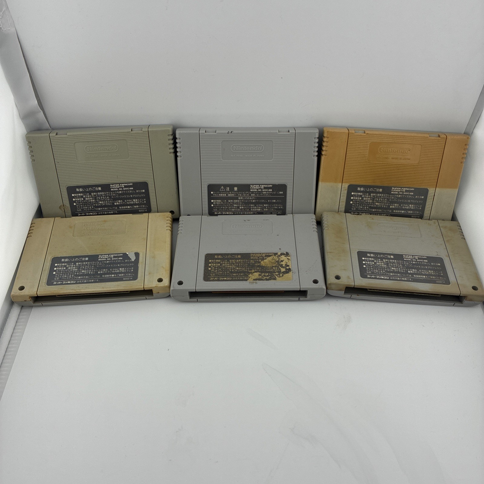 Japanese Super Famicom Game Lot (6) (Untested) Mario, Street Fighter, ETC