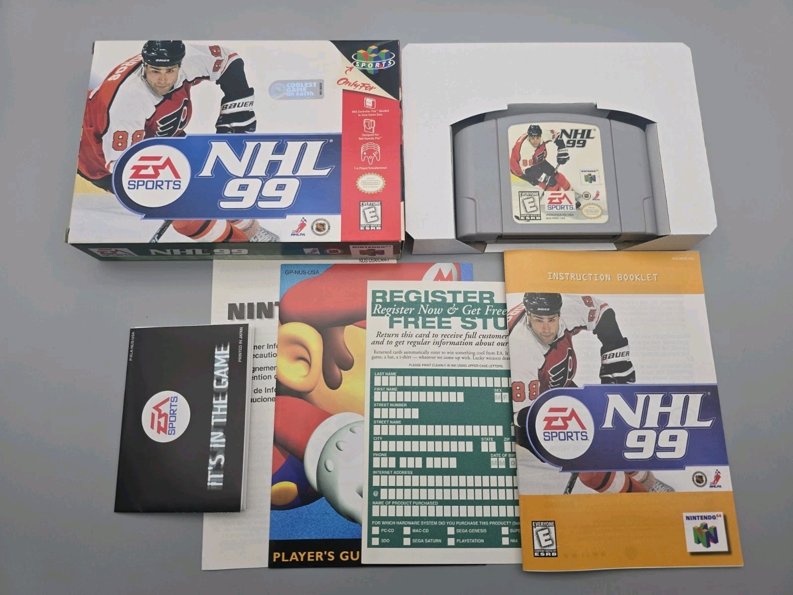 NHL 99 (Nintendo 64, N64) Great Condition CIB Complete W/ Poster – Tested!
