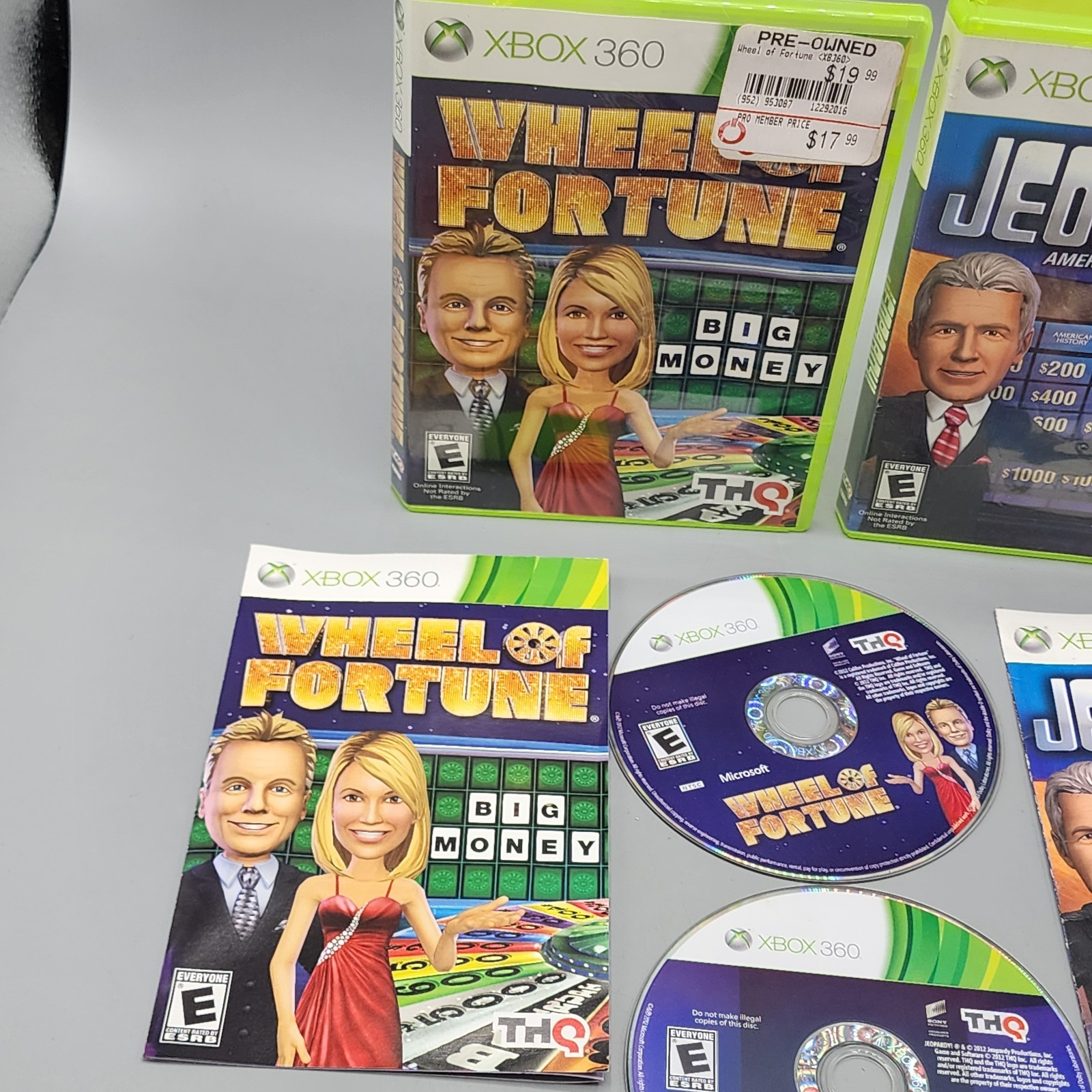 Xbox 360 Game Lot: Jeopardy + Wheel of Fortune (Microsoft) Complete / Tested