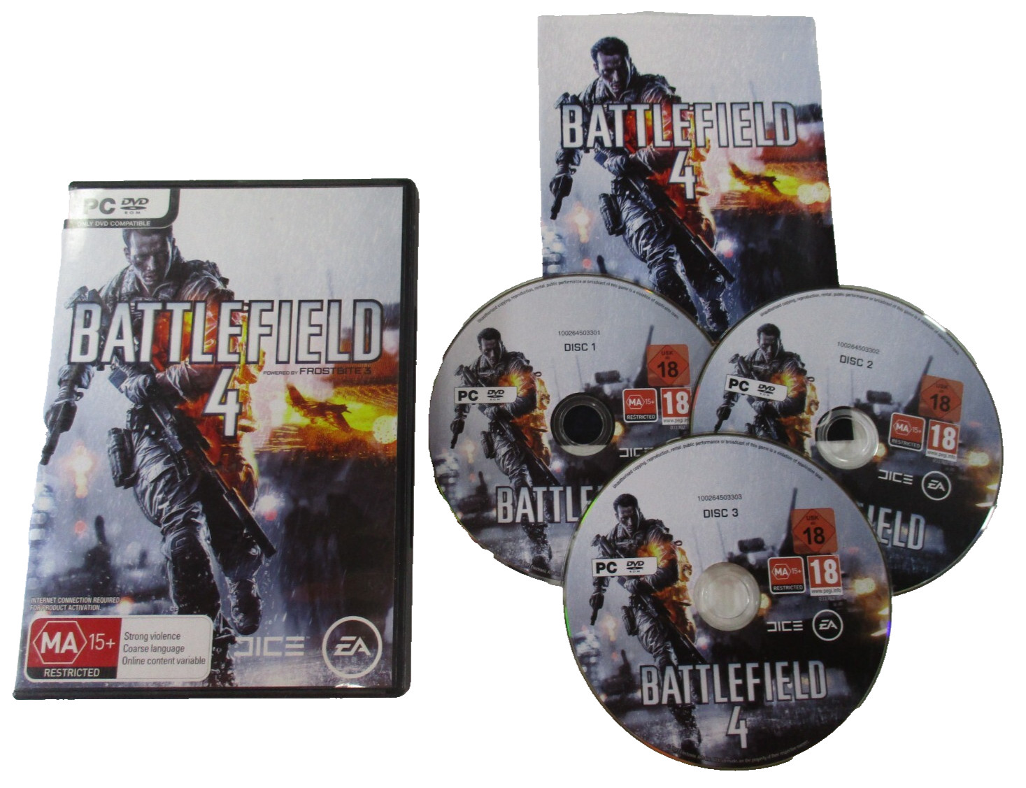 Battlefield 4 PC DVD ROM Game MA15+ Region Free 2013 EA Games Manual Tested