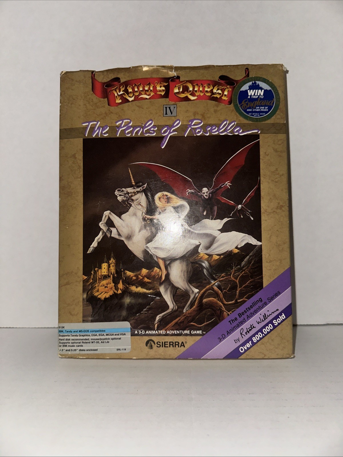 1988 Sierra King’s Quest IV Perils of Rosella IBM MS-DOS PC Game 3.5″ – RARE