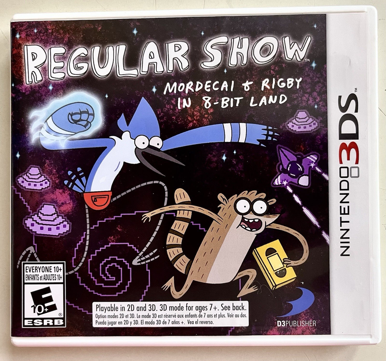 Regular Show Mordecai & Rigby in 8-bit Land (Nintendo 3DS, 2013) Complete- Book