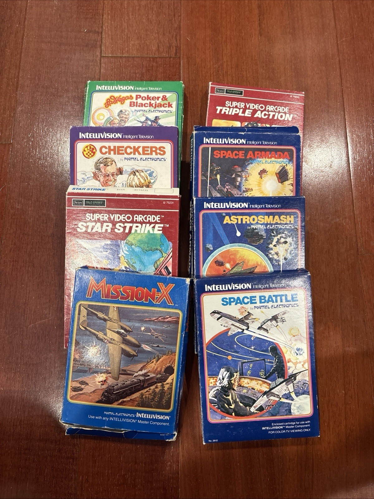 Vintage Mattel Electronics Intellivision set of 8 Games