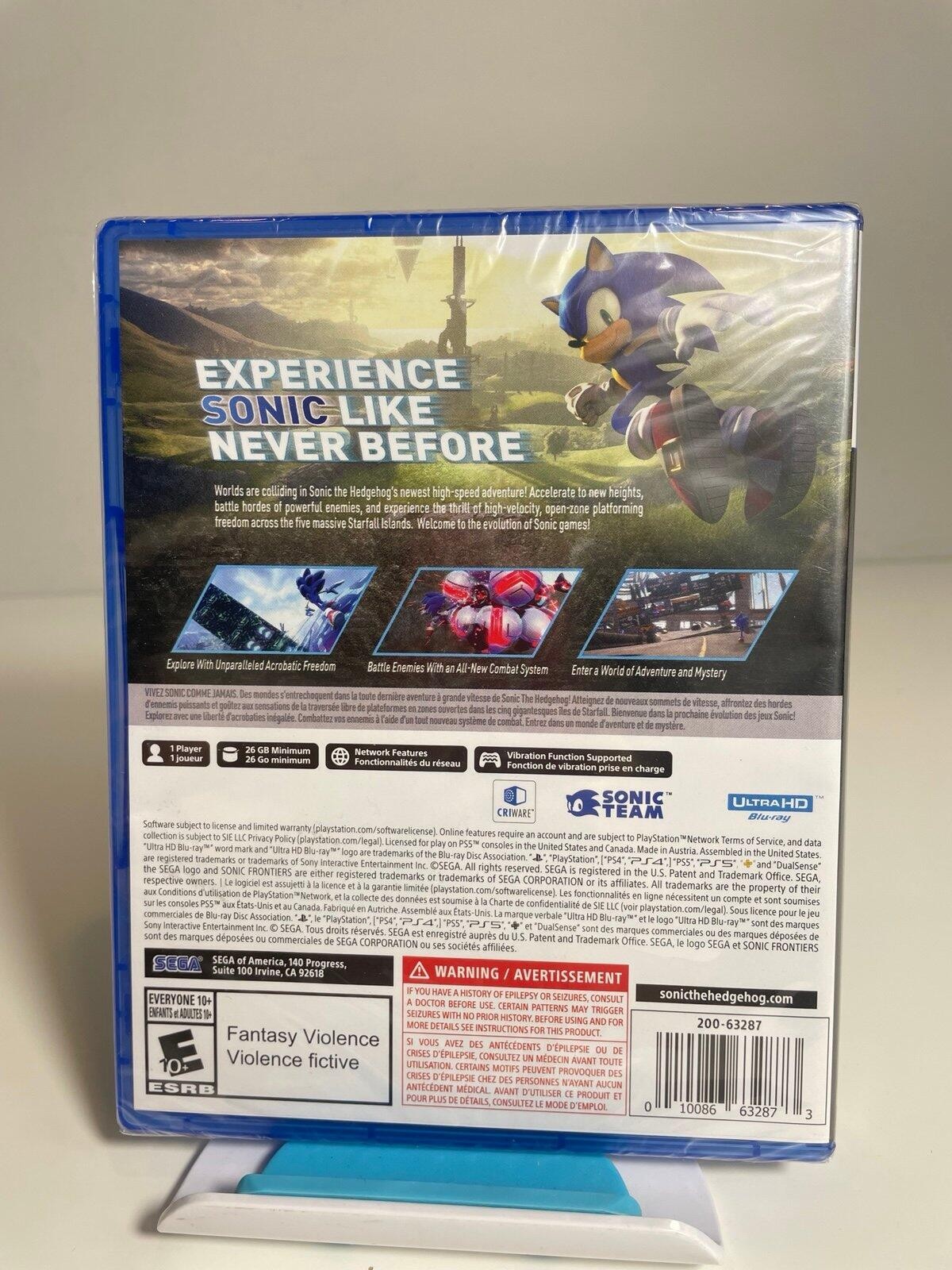 Sonic Frontiers PS5 PlayStation 5 NEW Factory Sealed