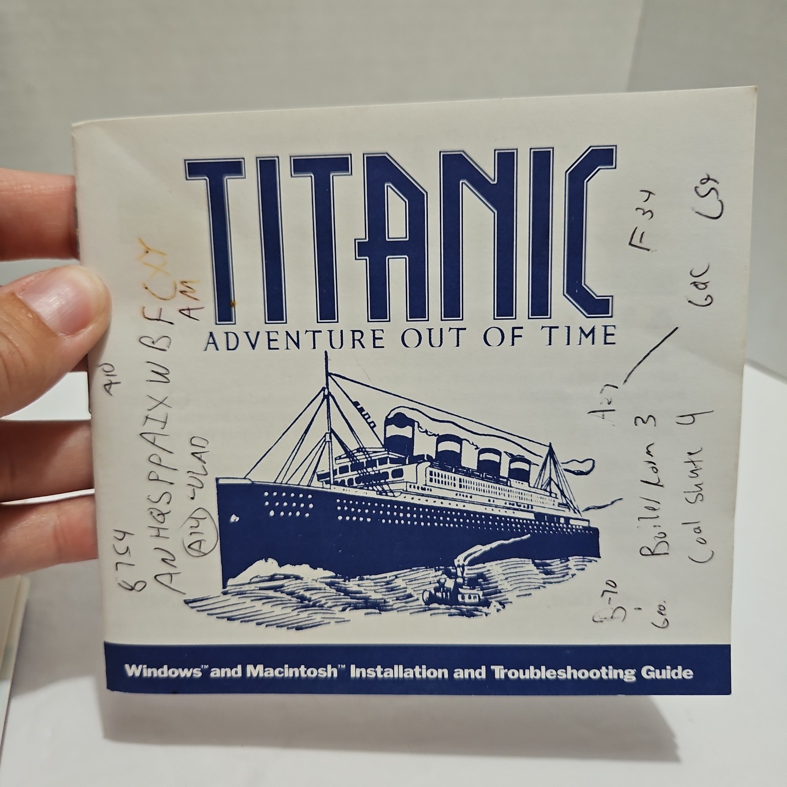 Titanic Adventure Out of Time PC Big Box Complete 2 Disc Mac 1996 Hints Book