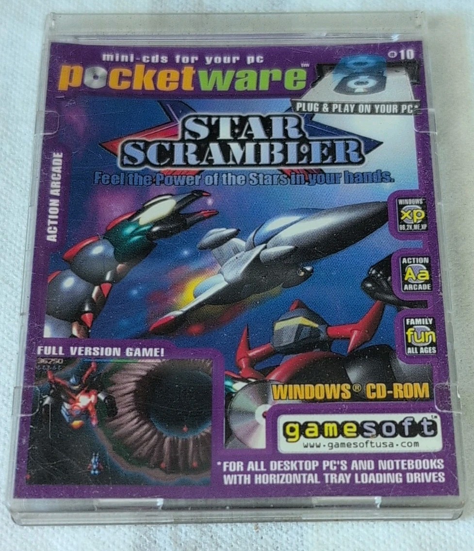 Pocket Ware Star Scrambler #10 PC Video Game Rare Vintage