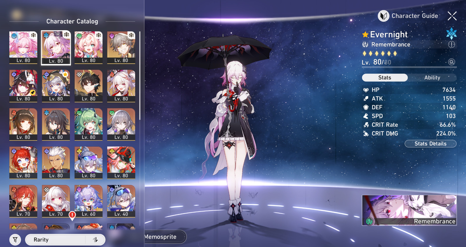 Honkai Star Rail/ HSR E6 Cyrene/E6 Evernight Whale account