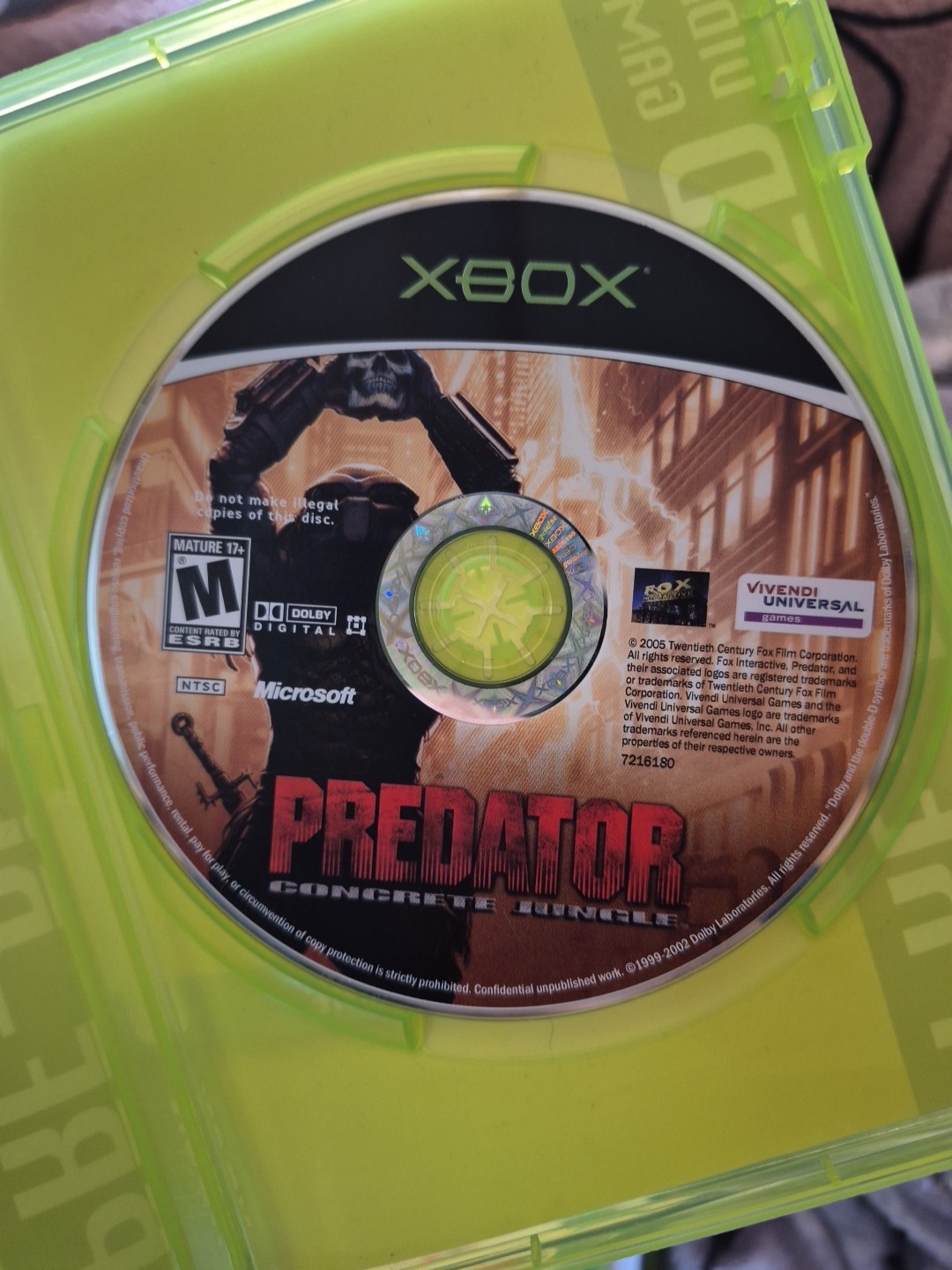 Predator Concrete Jungle (Vivendi, Xbox, 2005) Disc Only Read description
