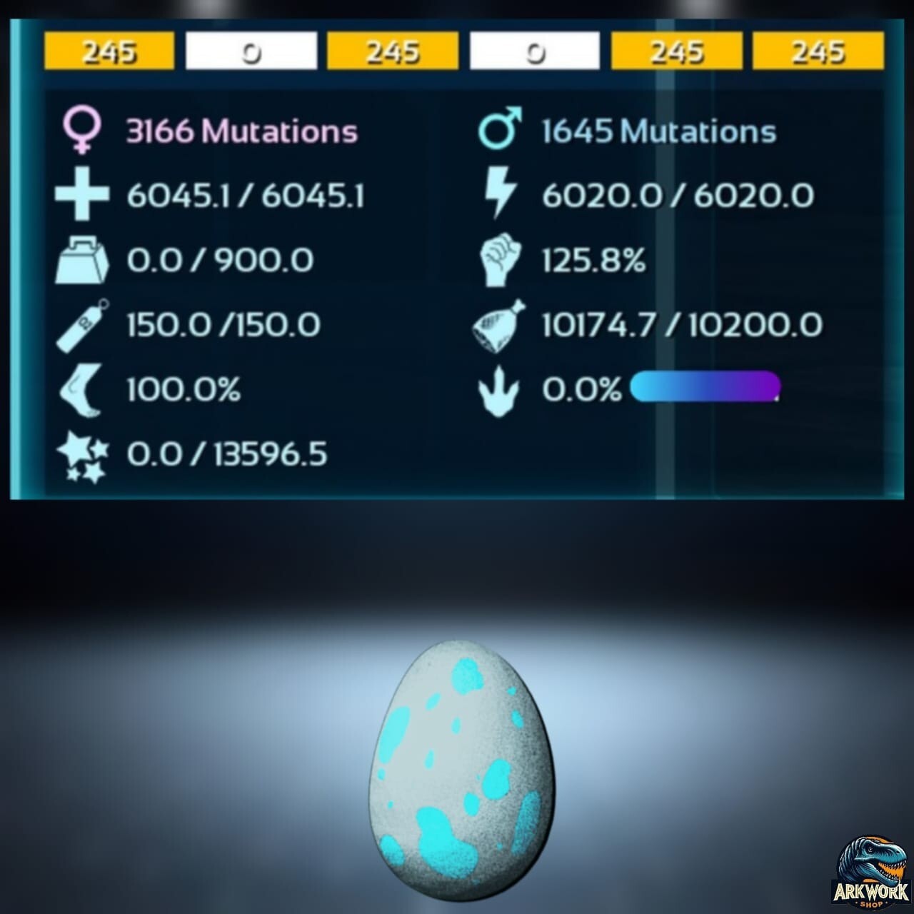 ARK Survival Ascended Snow Owl New Top Stats PVE PS5/XBOX/PC