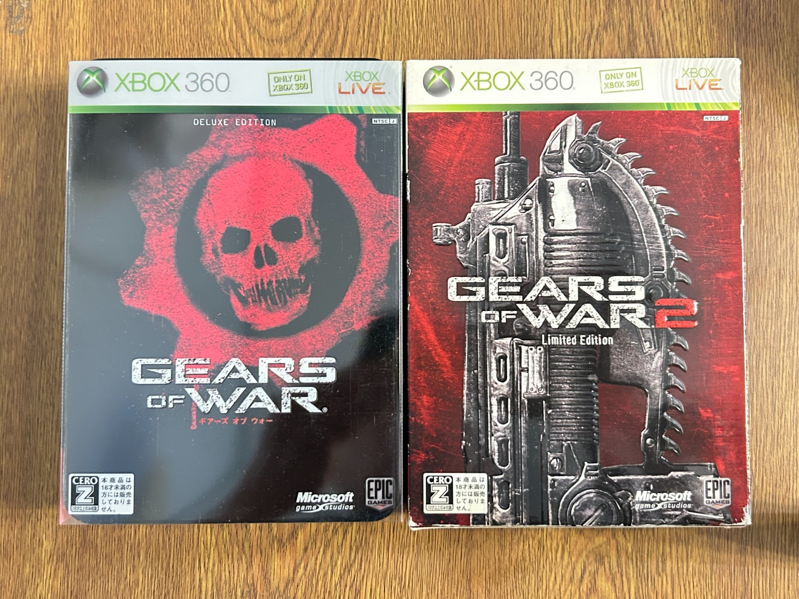Gears of War 1&2 Deluxe+Limited Edition Xbox 360 NTSC-J Japan Steelbook Tested