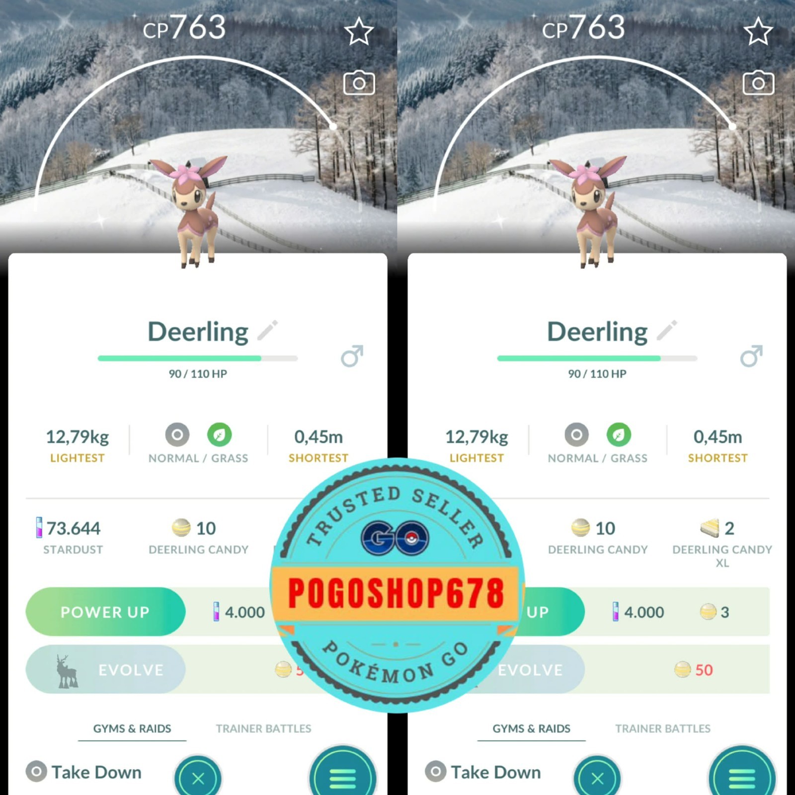 Pokémon PTC Go – Shiny Deerling Pyeochang Korea Background ✨ Mini 80k Stardusts
