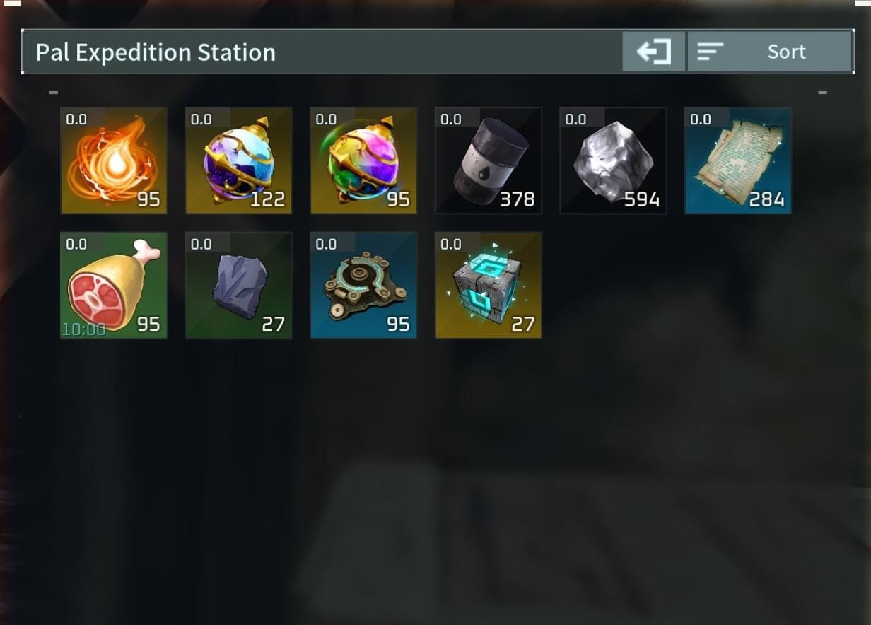 PALWORLD – 20 NECROMUS MAX UPGRADE TO PAL EXPEDITION STATION 1348% MAX ITEMS.
