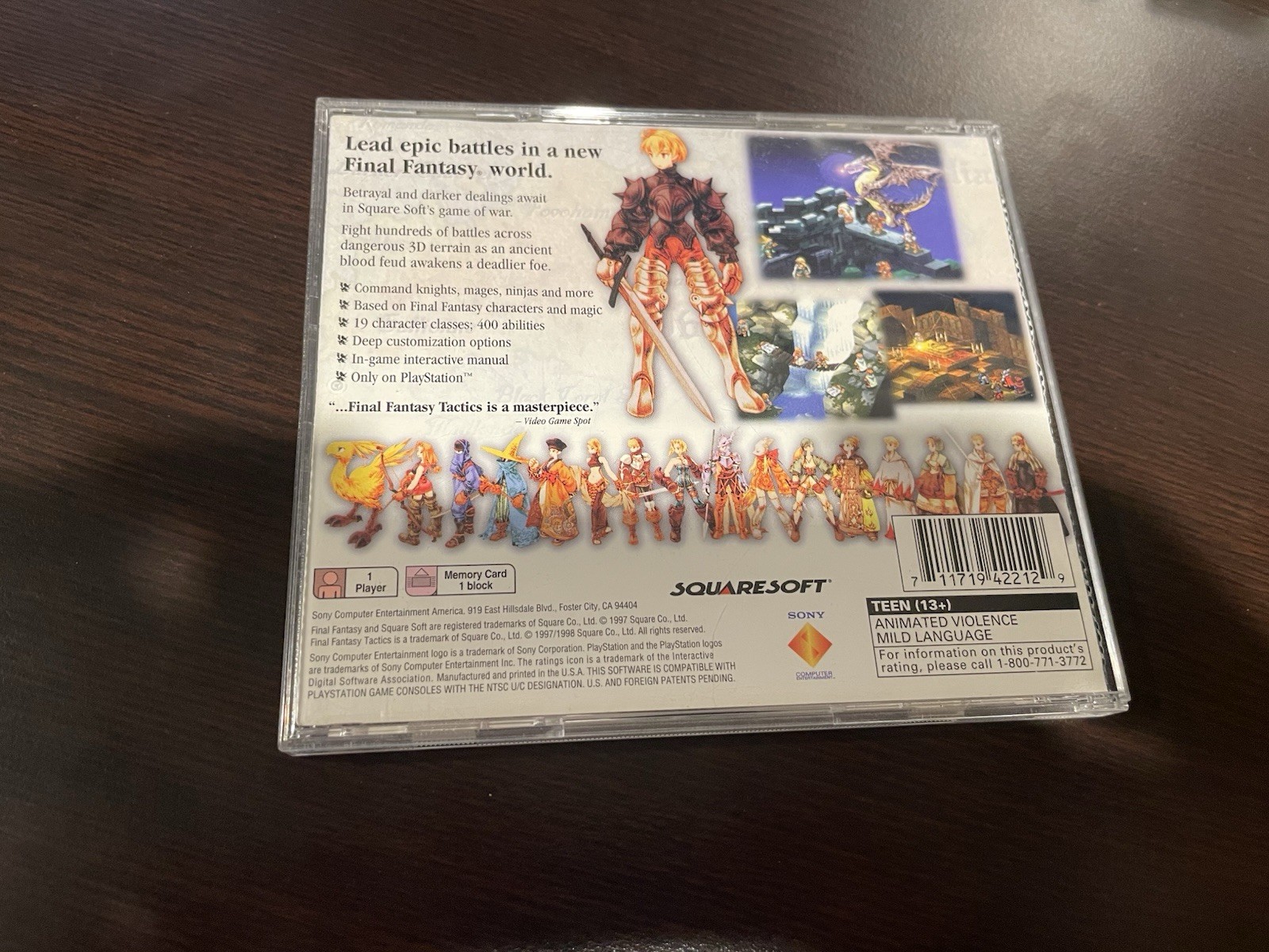 Final Fantasy Tactics – Sony PlayStation – CIB Complete PS1 – Black Label