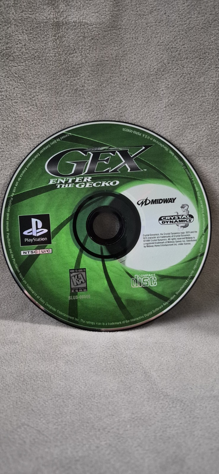 Playstation 1 Gex ” Enter The Gecko ” 1998 Not Tested.