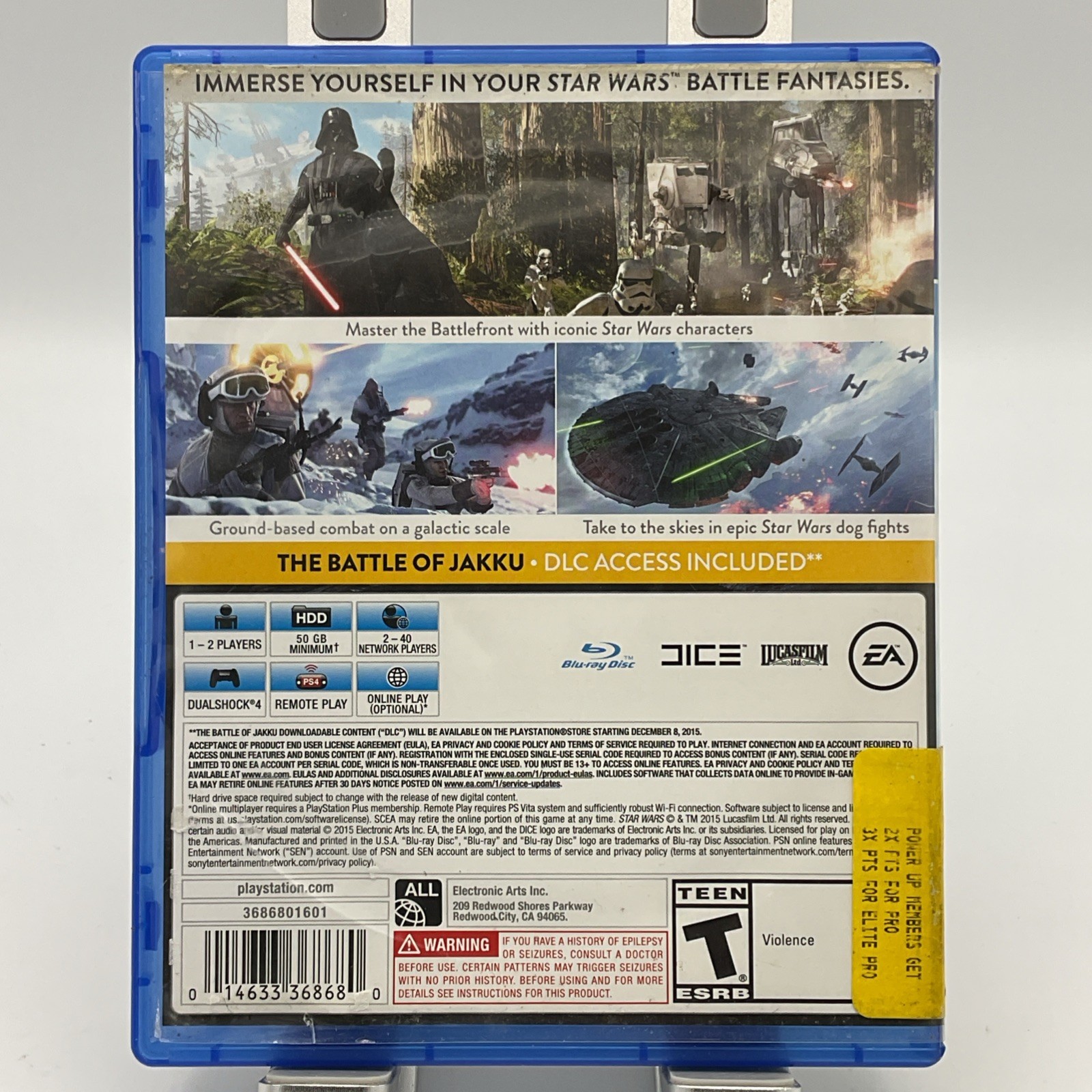 Star Wars: Battlefront (PlayStation 4, 2015)(GAME AND INSERTS ONLY NO MANUAL)
