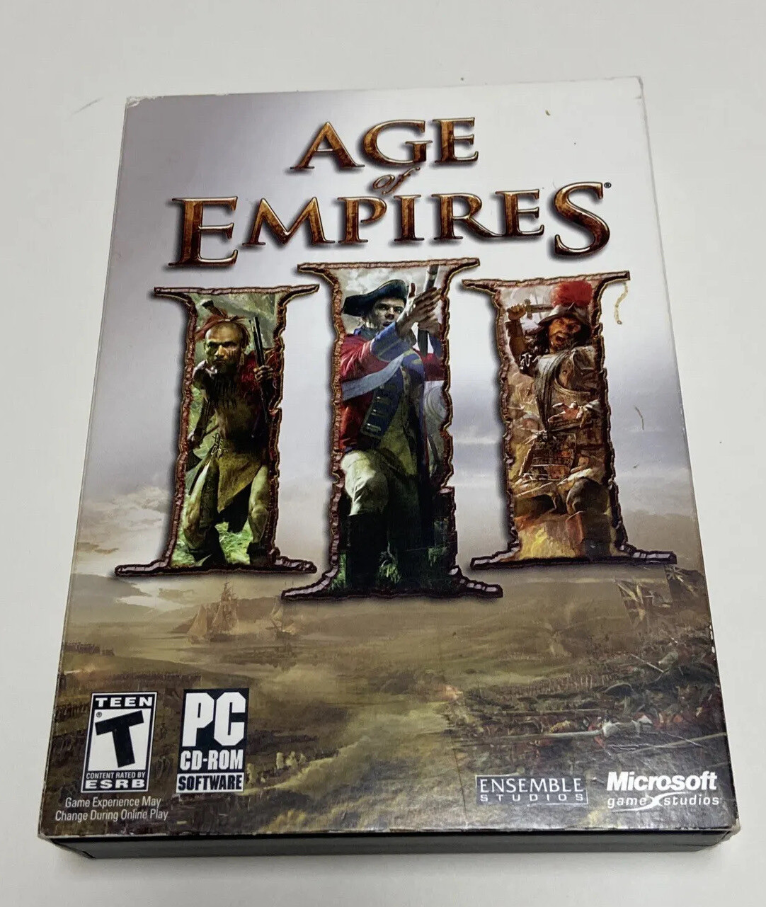 Age of Empires III (2005, PC) Slip Case, Manual, Quick Reference, Disc & Key