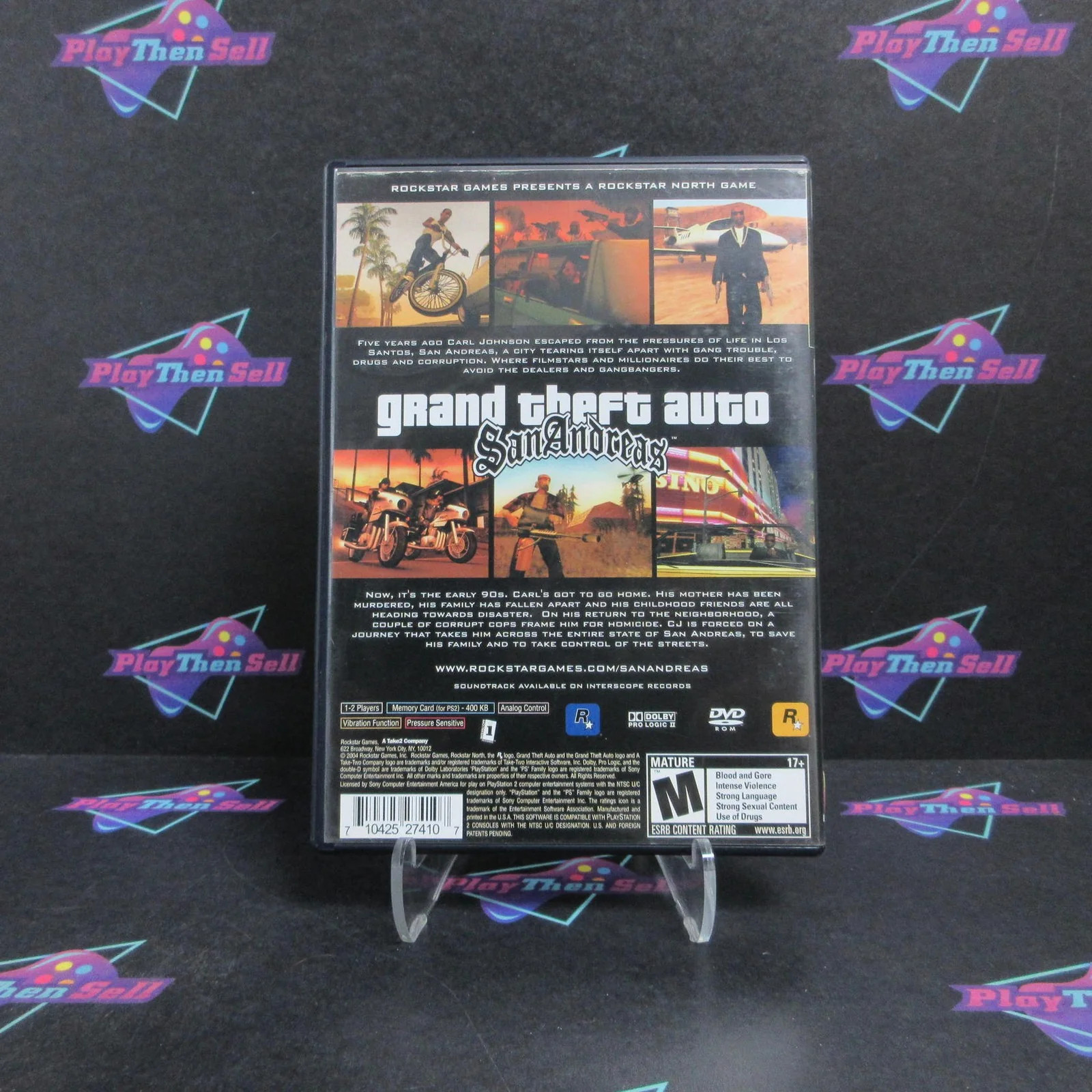 Grand Theft Auto San Andreas PS2 PlayStation 2 Map Complete – Very Good – 1
