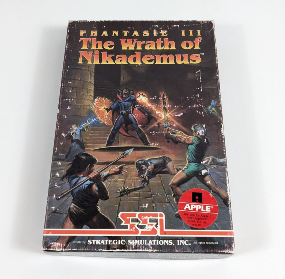 Apple II Computer RPG PHANTASIE III WRATH OF NIKADEMUS Used COMPLETE Untested