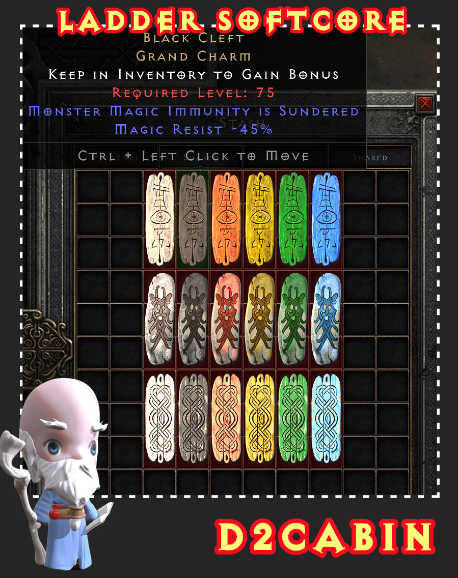 Diablo 2 D2R SC💥Ladder💥Sunder Charm💥Unique Grand Charm💥PC/SWITCH/PS