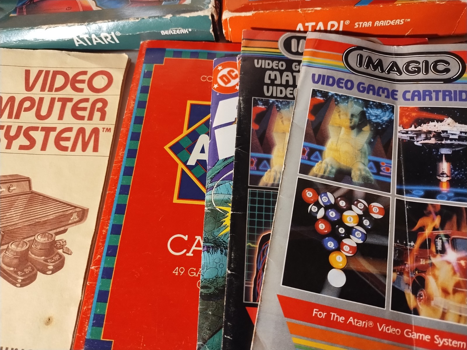 *Acceptable* Empty Atari 2600 Game Boxes & One Intellevision Game +Papers