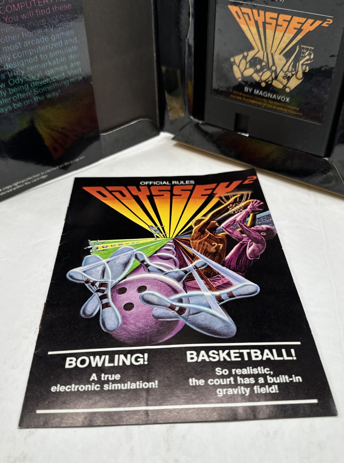 Magnovox Odyssey 2 Bowling & Basketball Game in original box w/ instructions