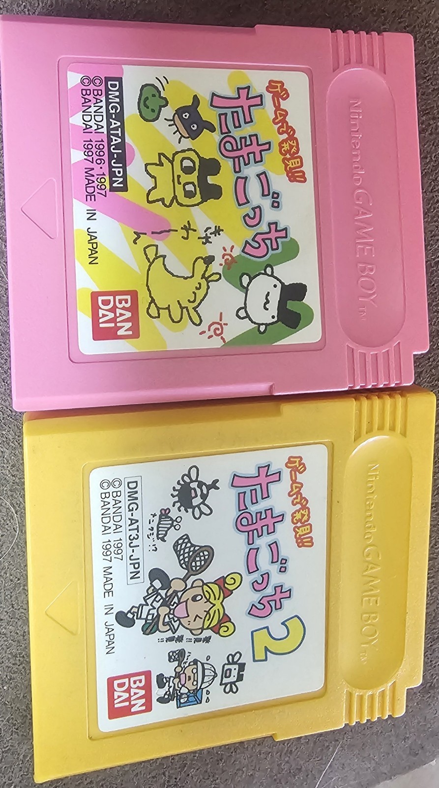 Bandai Tamagotchi & Tamagotchi 2 Nintendo Game Boy Virtual Pet Japan 1997